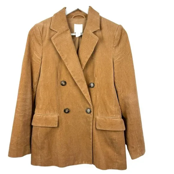 H&M Jackets Coats H M Jacket Womens Tan Brown Corduroy